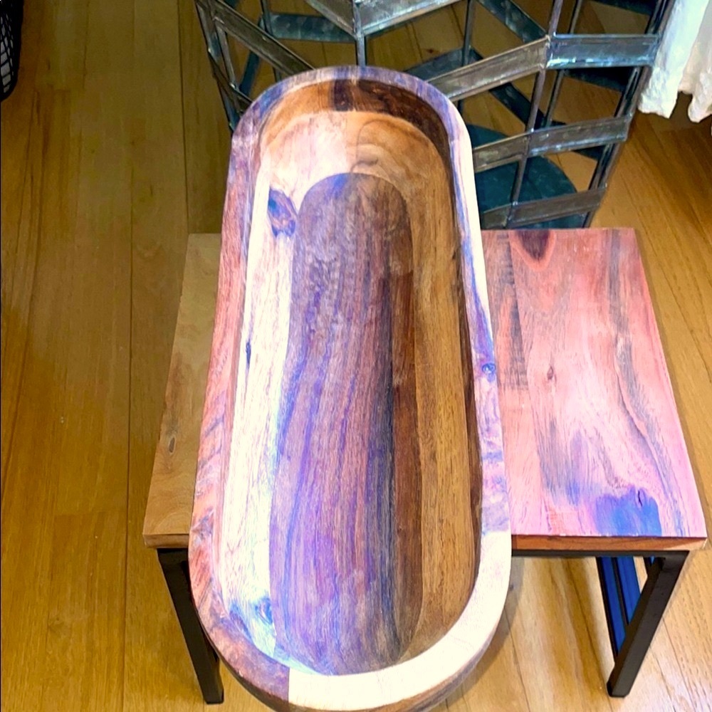 Rustic Wooden Serving Bowl - Picture 15 of 16